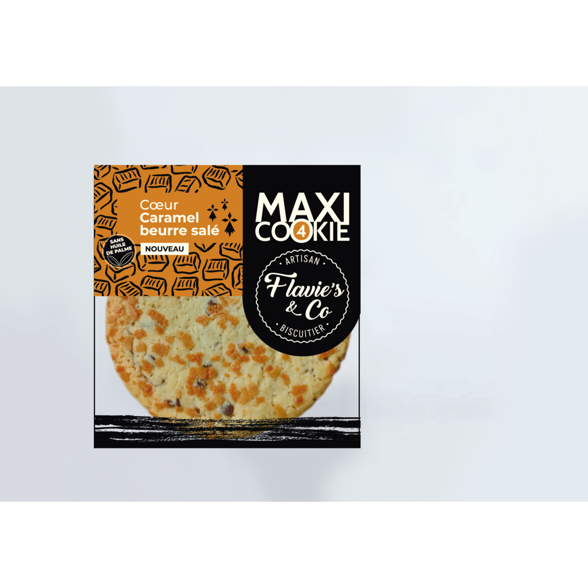 Maxi Cookie Coeur Caramel au Beurre Salé