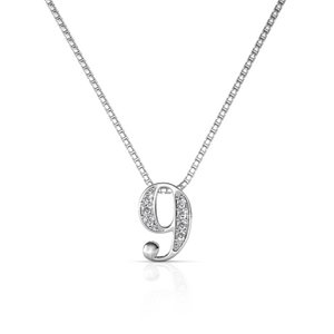 Pendentifs Number 9 - ArgentÃ© et Cristal