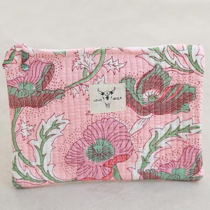 Makeup bag coral