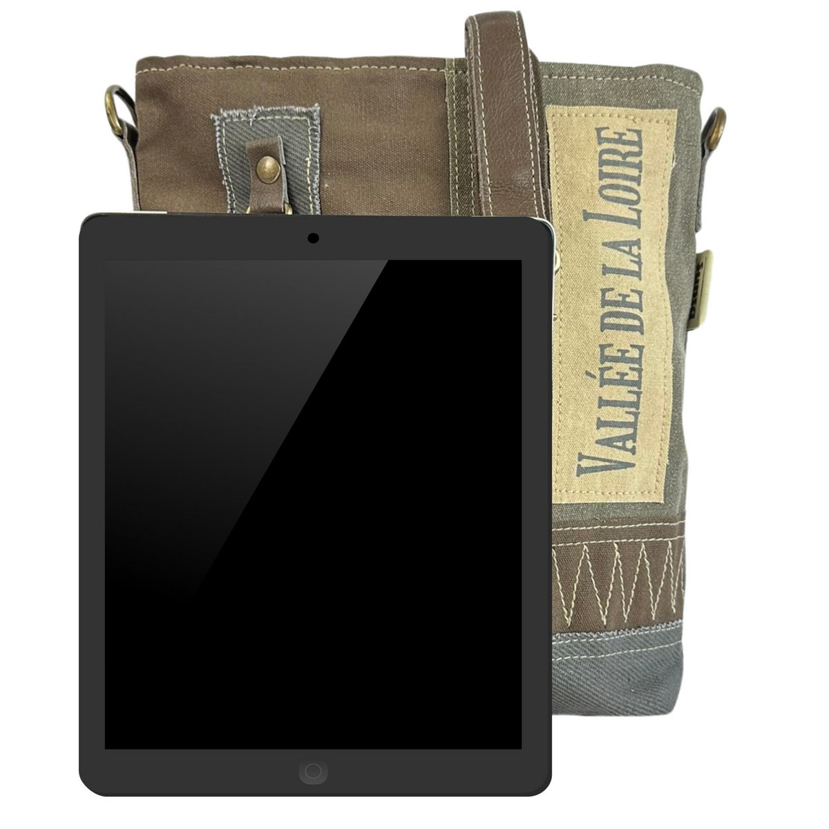 Sunsa vintage schoudertas. Canvas schoudertas, damestas