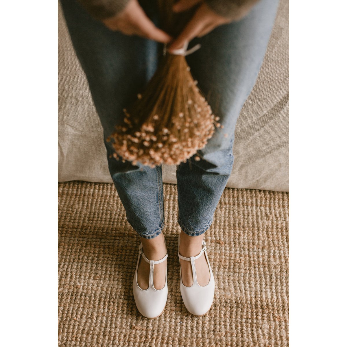 Leren ballerina's - Lotta - Wit 35-42