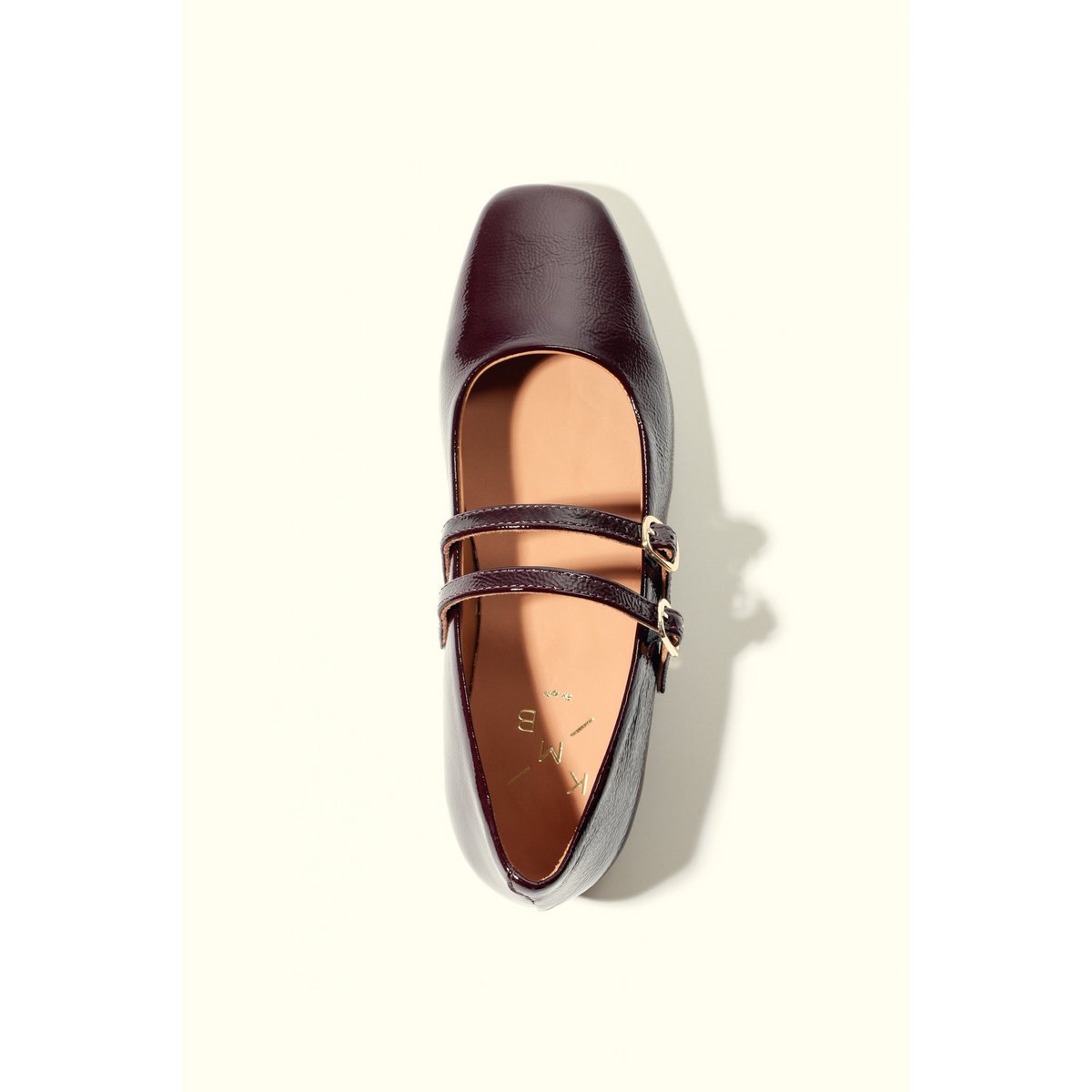 CANDY DARK CHERRY – Mary-Jane-Ballerinas mit Doppelriemen