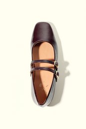 CANDY DARK CHERRY – Mary-Jane-Ballerinas mit Doppelriemen