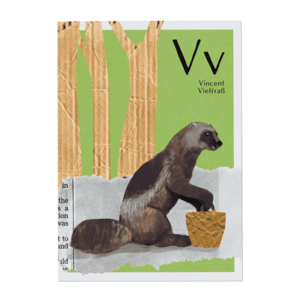 ABC-kaart - V voor Vincent Wolverine