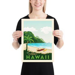 Vintage Hawaii plakat | Plakat Island Hawaii USA
