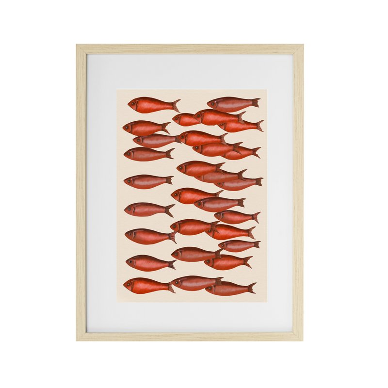 Banc de poisson rouges- Art print