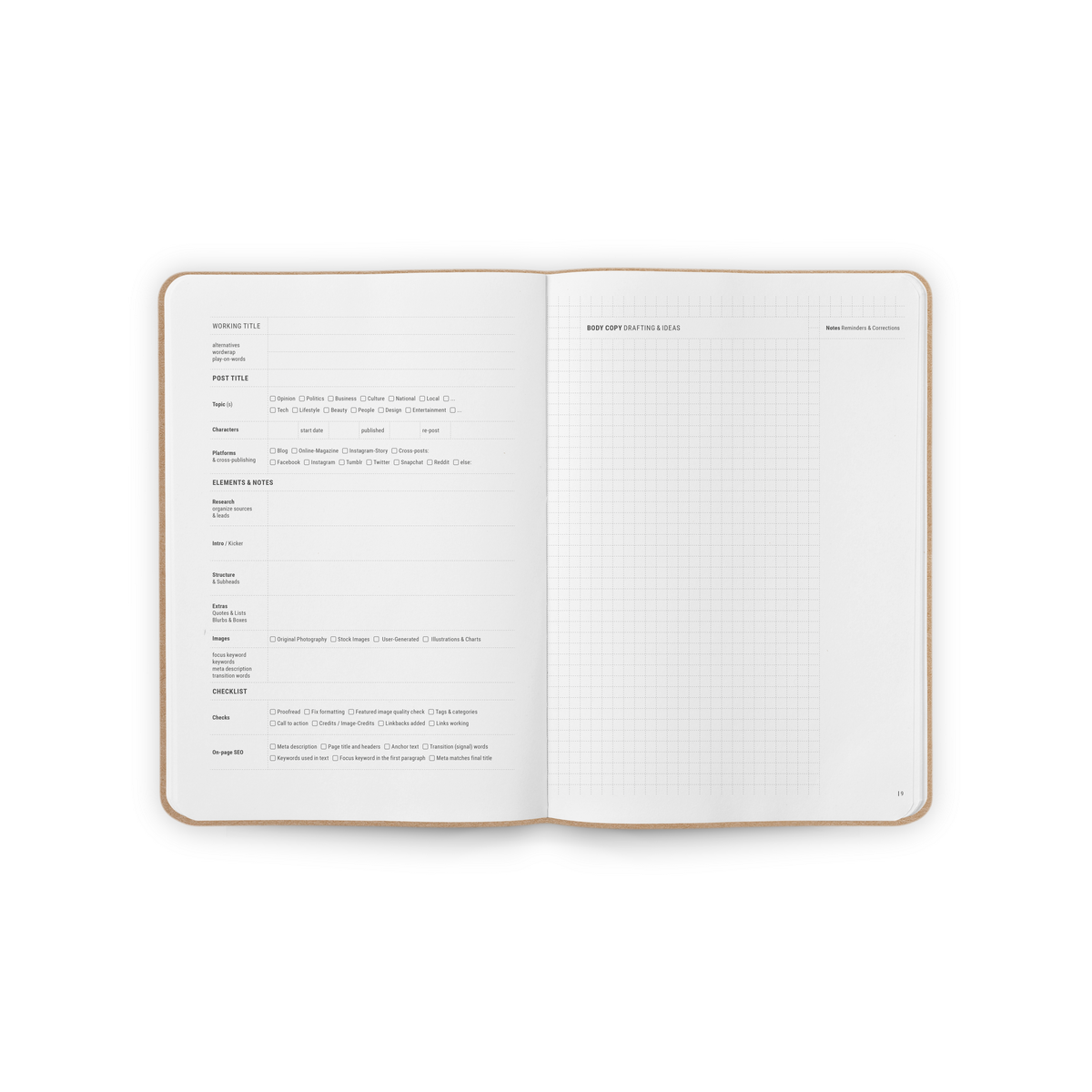 Carnet de papeterie Blogger