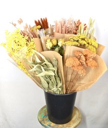 Mélange fleurs séchées - orange - 15 variétés