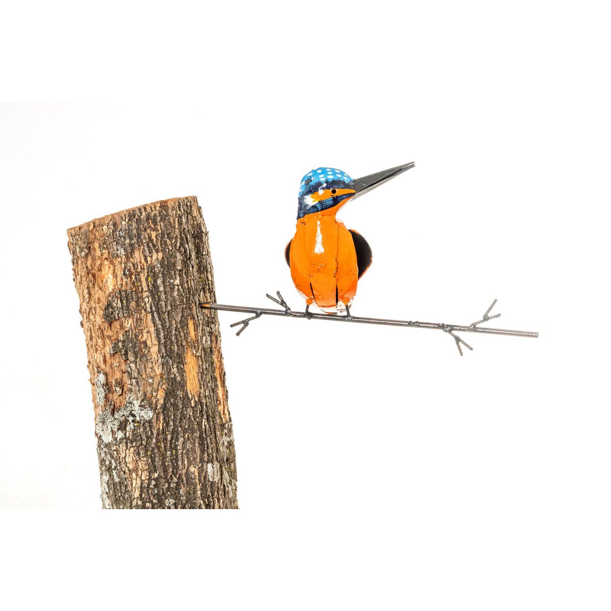 ZIMBA-ARTS METALEN MEDIUM IJSVOGEL OM OP BOOM TE PLAKKEN