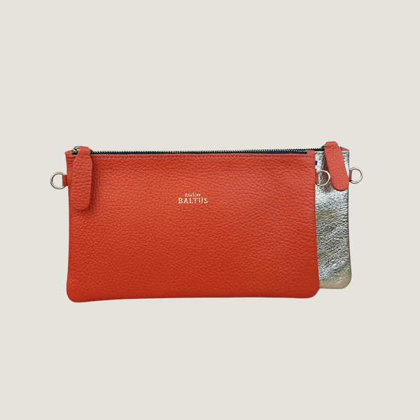 Bolso de mano Juliette bicolor en piel plena flor – 21 x 12,5 cm