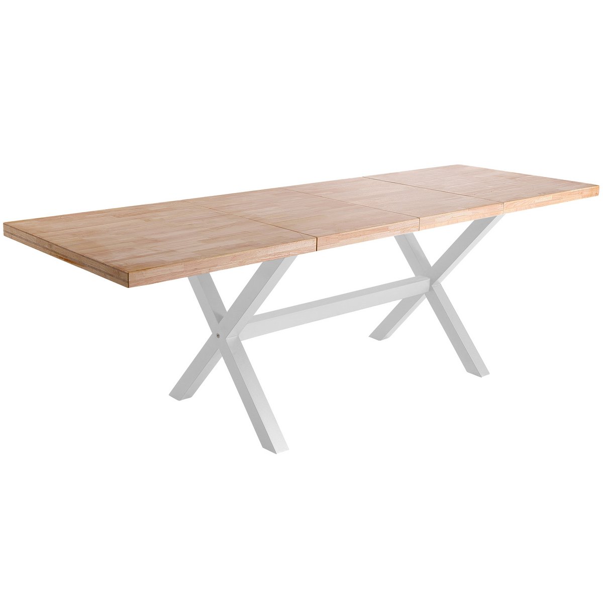 X-LOFT AUSZIEHBARER ESSTISCH 140 - 180 - 220 x 90 CM NORDISCHE EICHE / WEISS. OK1374 (8472)