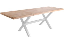 TAVOLO DA PRANZO ALLUNGABILE X-LOFT 140 - 180 - 220 x 90 CM ROVERE NORDISH / BIANCO. OK1374 (8472)