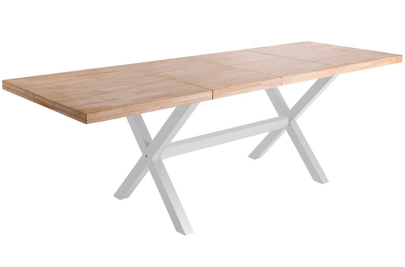 TAVOLO DA PRANZO ALLUNGABILE X-LOFT 140 - 180 - 220 x 90 CM ROVERE NORDISH / BIANCO. OK1374 (8472)