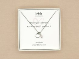 Ketting rock, hart en rozenkwarts, zilver of goud stainless steel