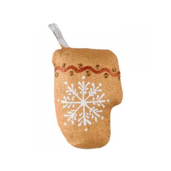 Handschoen met sneeuwvlokken gouden
