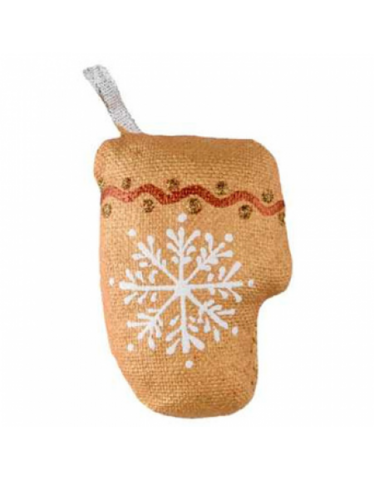 Glove with snowflakes golden