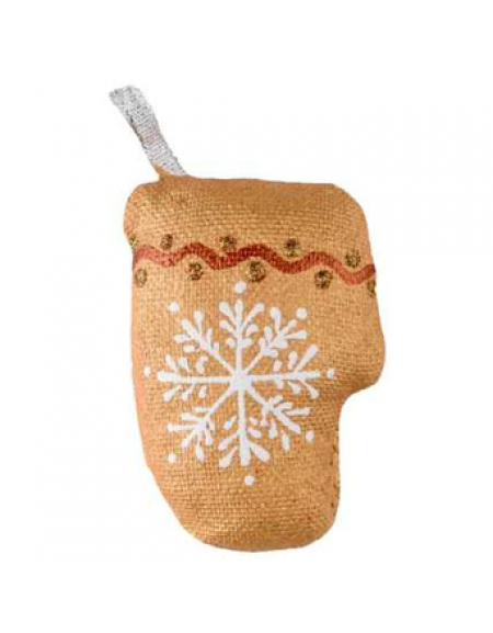 Handschoen met sneeuwvlokken gouden