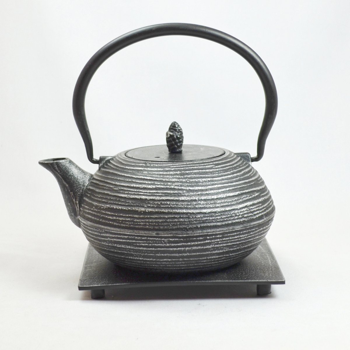 Mo Yo cast iron teapot, coffee pot 1.2l black-silver