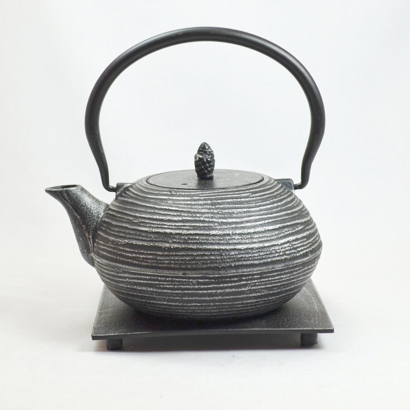 Mo Yo cast iron teapot, coffee pot 1.2l black-silver