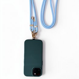 Mobile phone chain - light blue MESSE