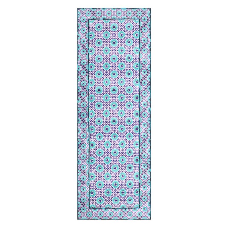 Purple and Turquoise Silk Scarf Layla