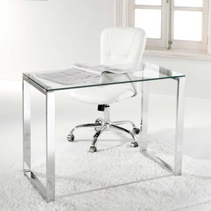 STUDY OR OFFICE TABLE BENETTO MODEL 100 CHROME LEGS OK1286 (8444)