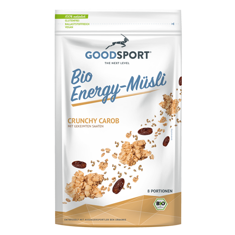 BIO Energy Muesli, Cunchy Carob with germinated seeds