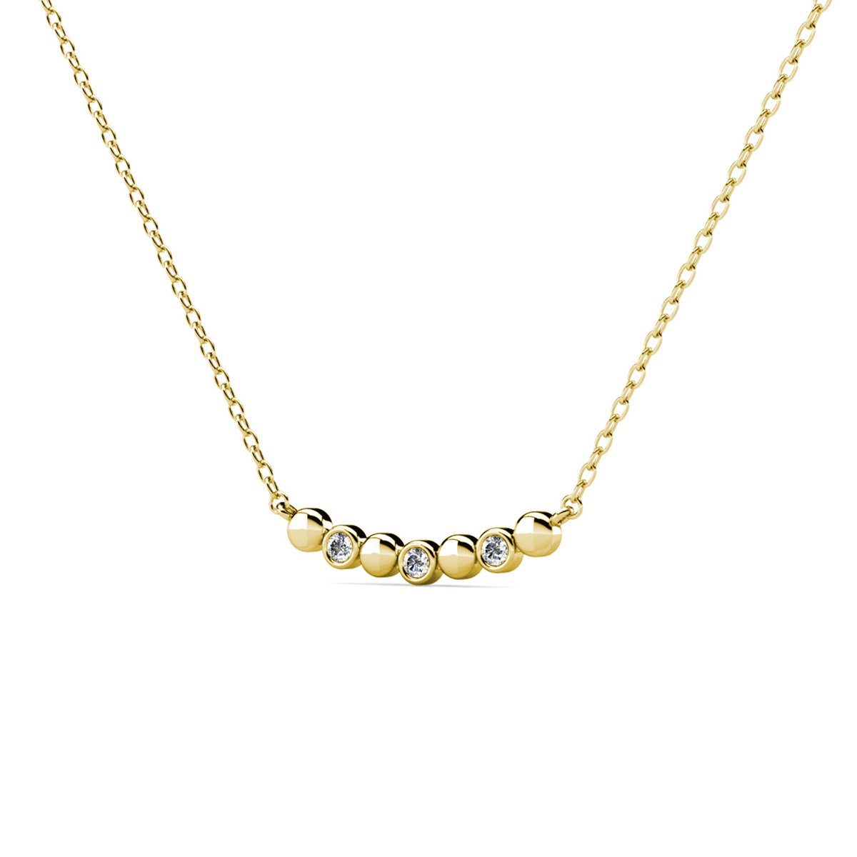 Evelyne pendants - Gold and Crystal