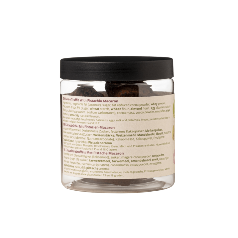 Pistachio Macaroon Chocolate Truffles - 130g Valentine Gifting Jar