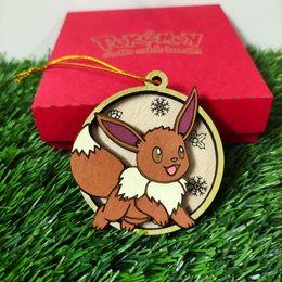 Set of 6 Wooden Pokémon Christmas Ornaments, Colorful Geek Gift, Xmas Tree Ornaments, Home Decor, Eco-Friendly Christmas Decoration