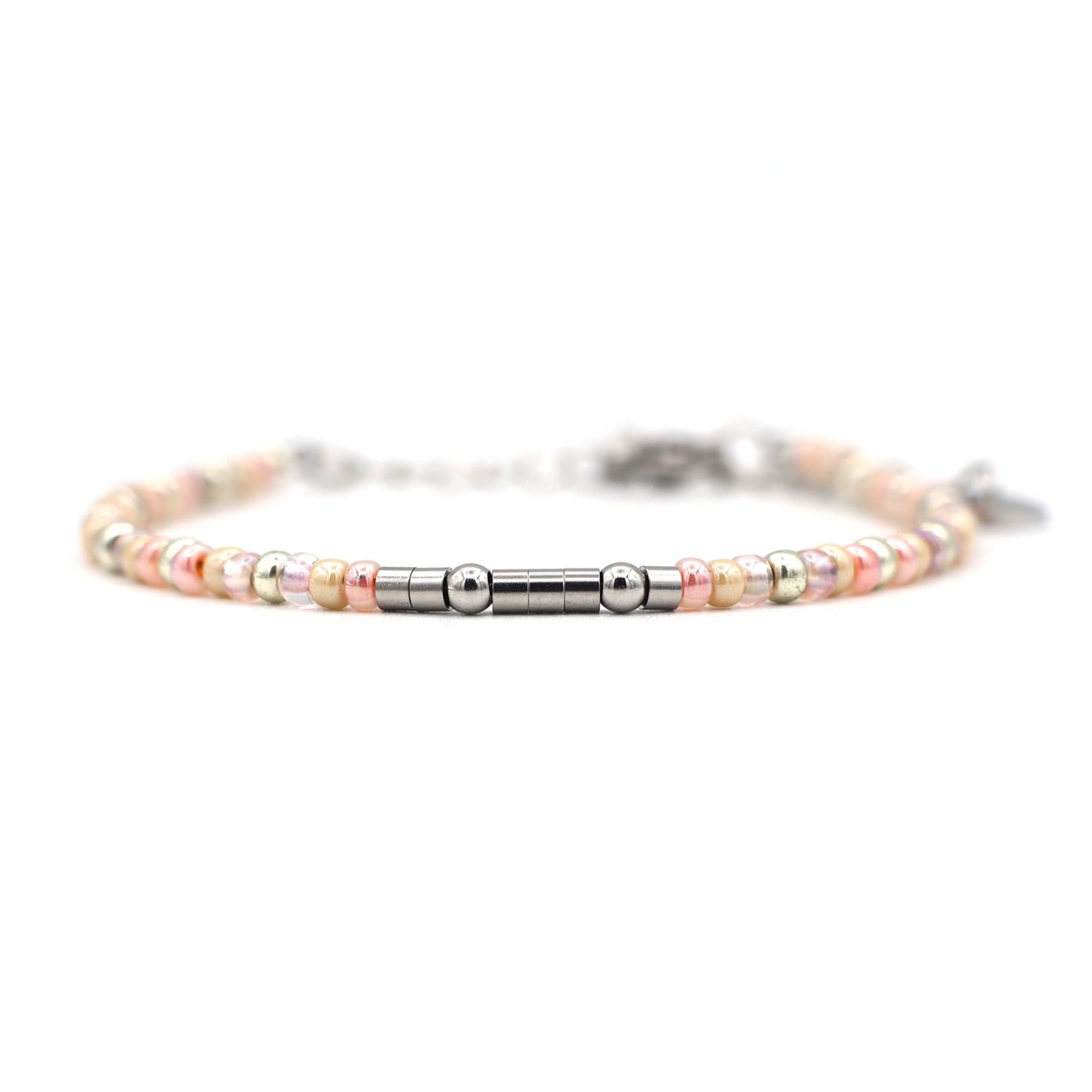 morse code armband mama roze, zilver of goud roestvrijstaal