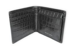 OTAVIO Black Croc Wallet