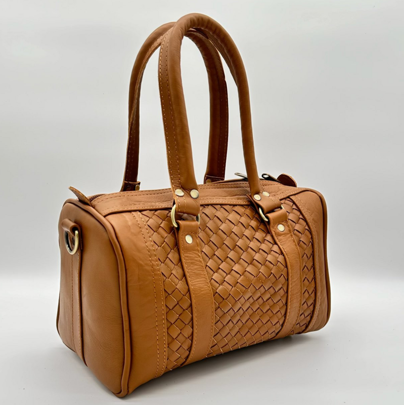 Rex Bag Beige - Håndlavet læderpose