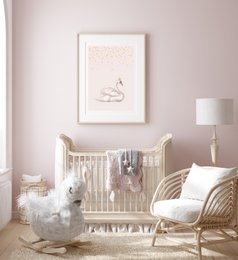 Schwan-Plakat, Ballett-Plakat, Ballerina-Plakat, Ballett-Druck, Ballett-Plakat, Mädchen-Zimmer-Plakat, Mädchen-Kinderzimmer-Plakat, rosa Mädchen-Zimmer-Dekor