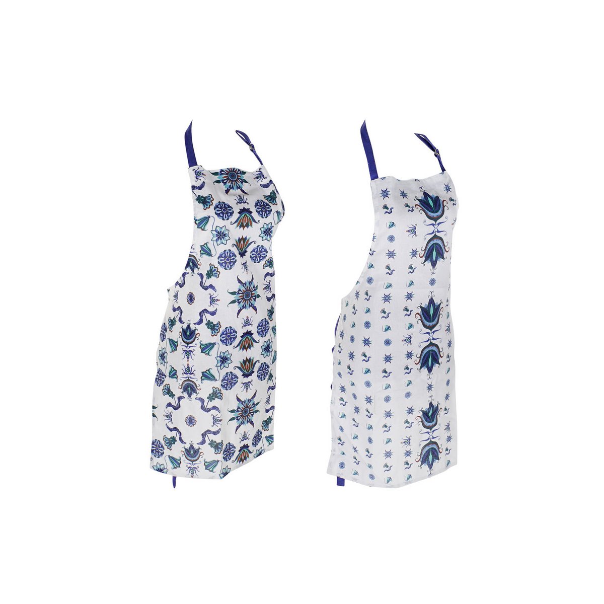 TABLIER SET 2 COTON 60X0.5X80 TUILES 2 ASSORTIMENTS. PC186916