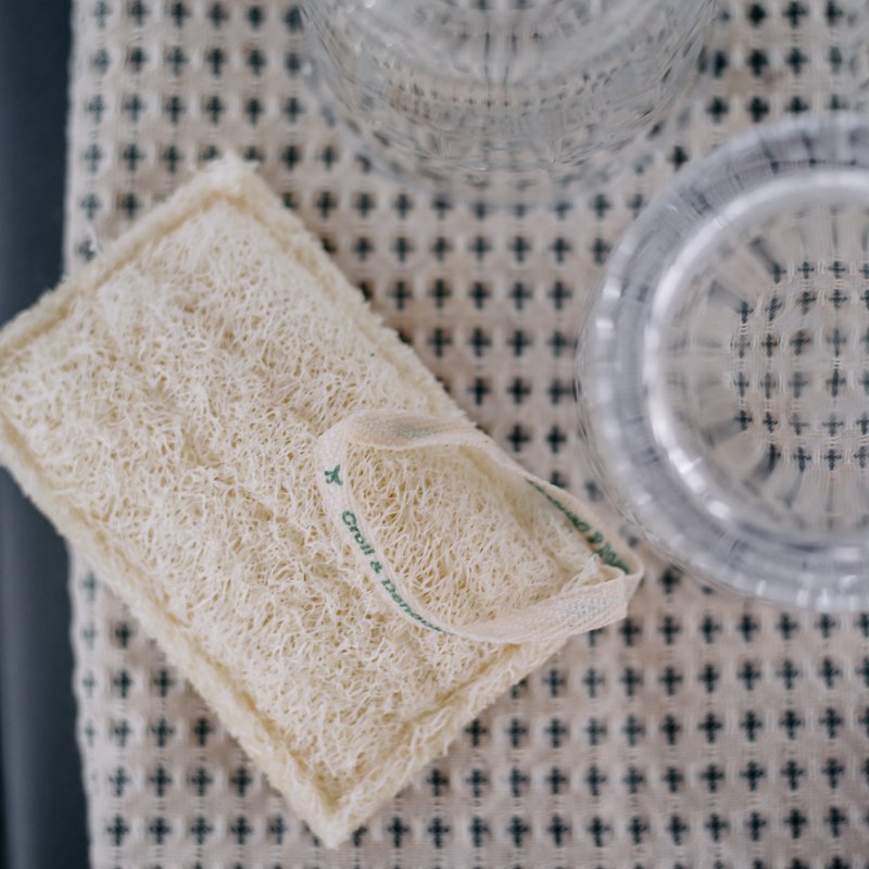 Loofah køkkensvamp, pakke med 2
