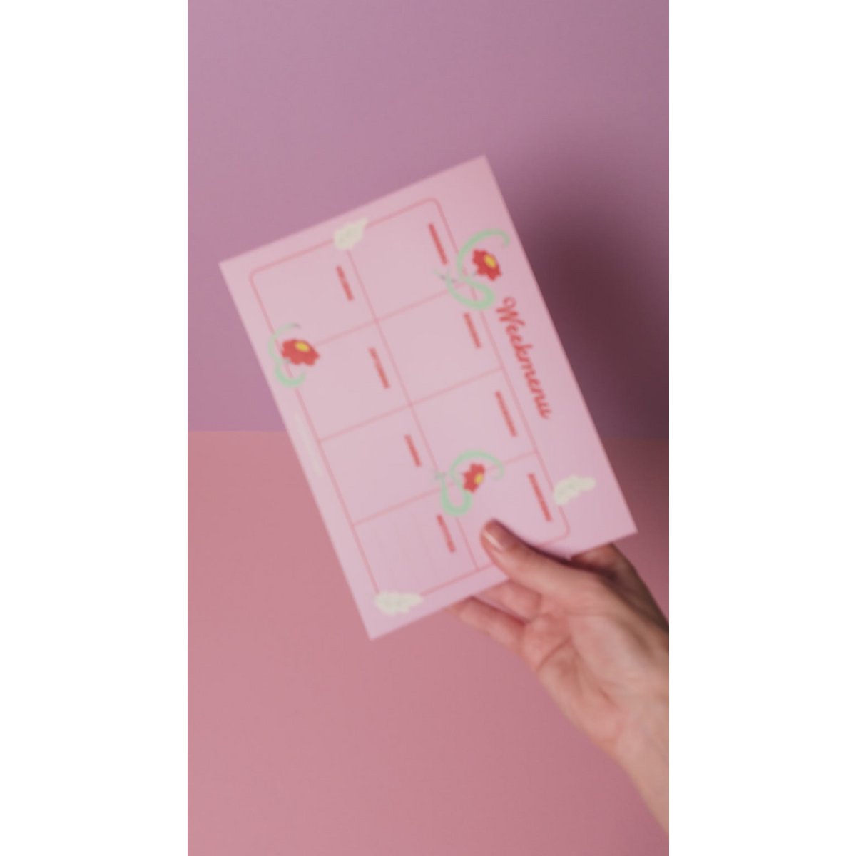 A5 ‘Weekmenu’ Notitieblok – 50 vellen