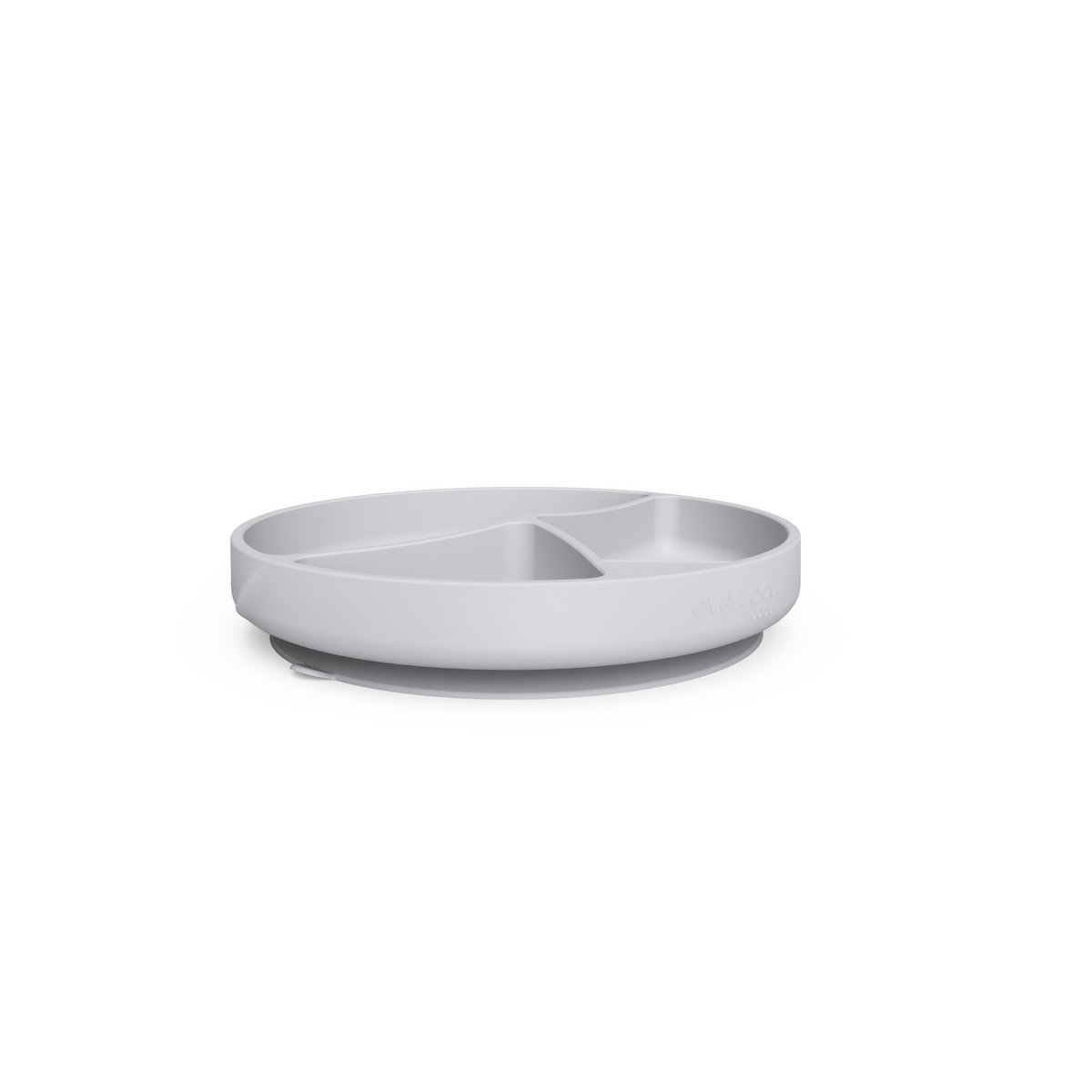 SILICONE BORD MET ZUIGNAP LICHTGRIJS