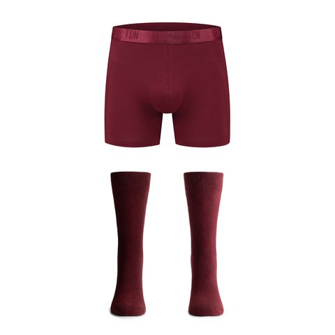 Bordeaux - Herensokken - Heren Boxershorts - Biologisch Katoen