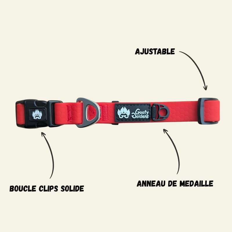 Waterproof collar Red