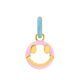 Single Creole "Joy" EMOJI, 18 K yellow gold plated