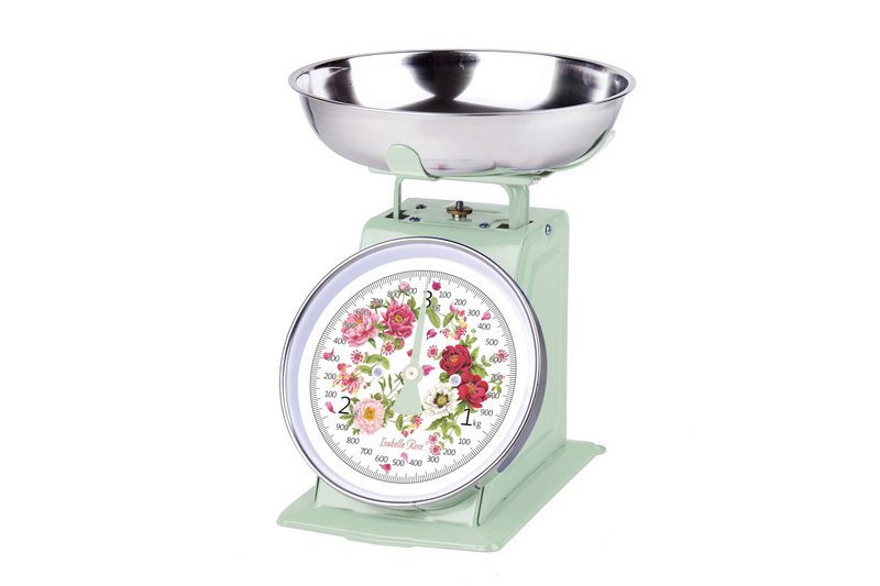Balance de cuisine rétro Pivoine vert clair 3 kg Isabelle Rose