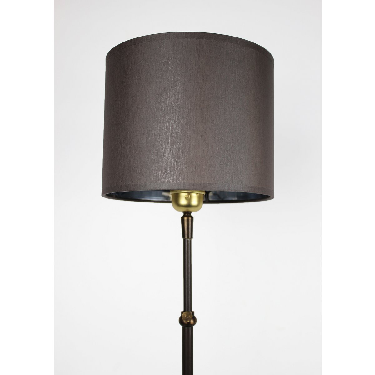 Lampenschirm Stoff dunkelgrau/ innen silber Schirm 20/20/16