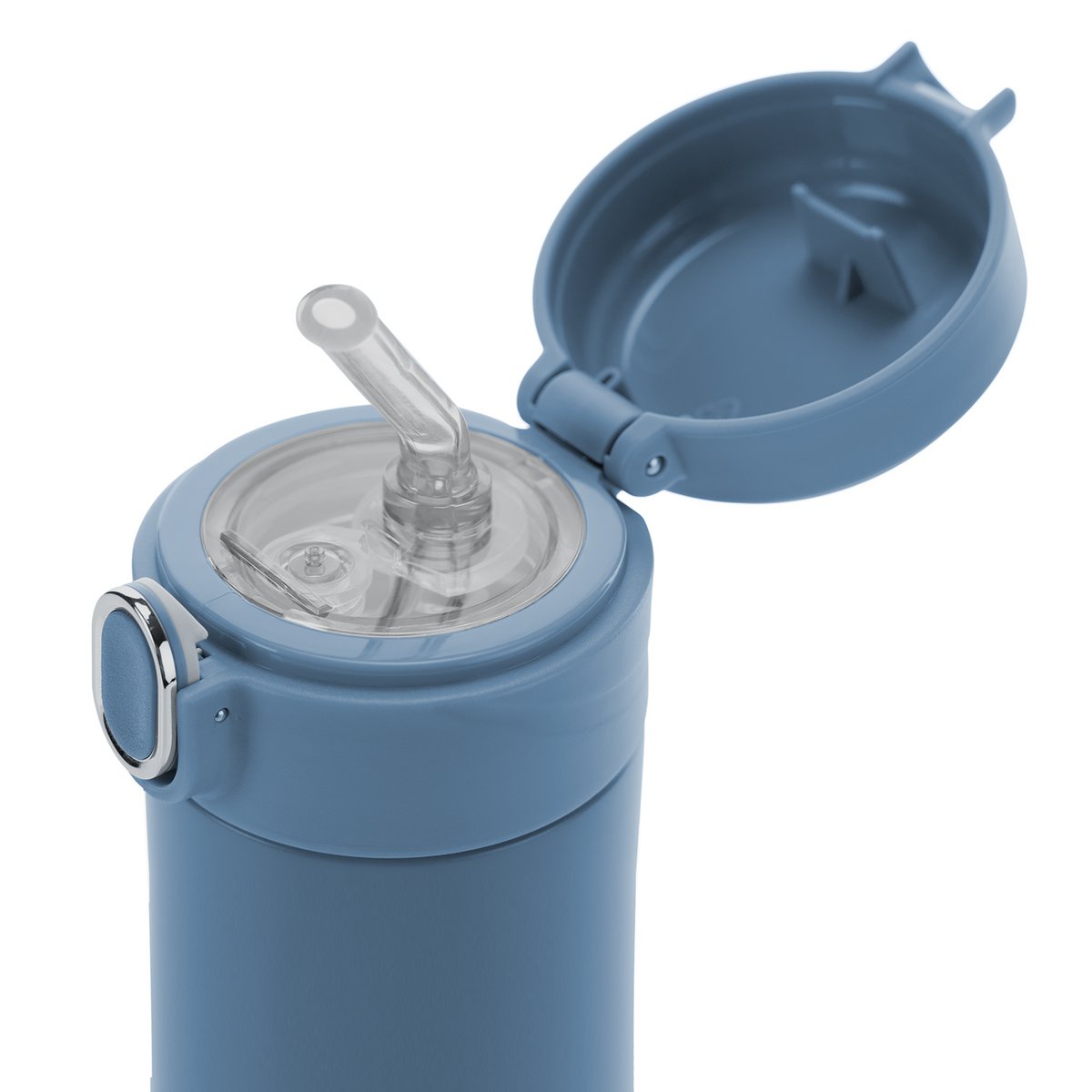 Kids drinking bottle with straw 350ml,blue