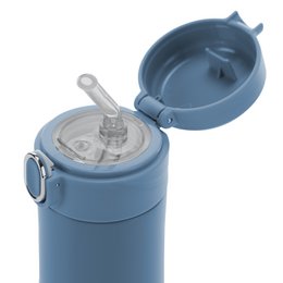 Børne drikkedunk med sugerør 350ml, blå