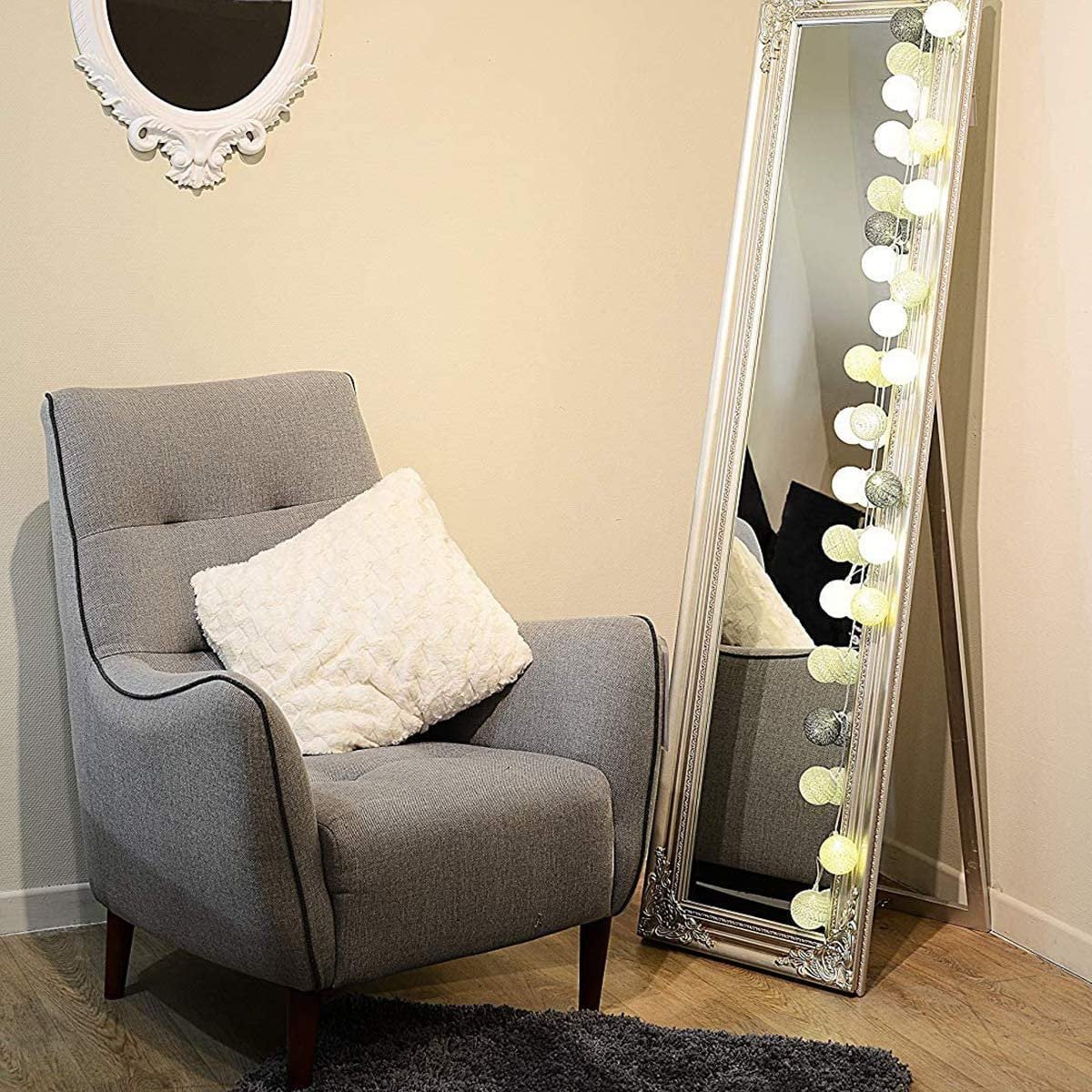 Snowflake Classic Light garland with USB LED cotton balls