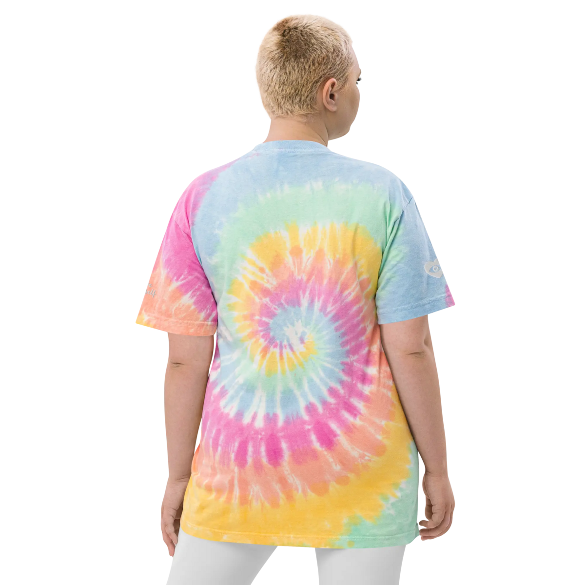 Camiseta oversize con estampado tie-dye
