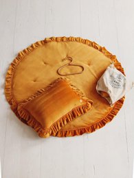 Tapis de Velours Doux à Volants « Moutarde »