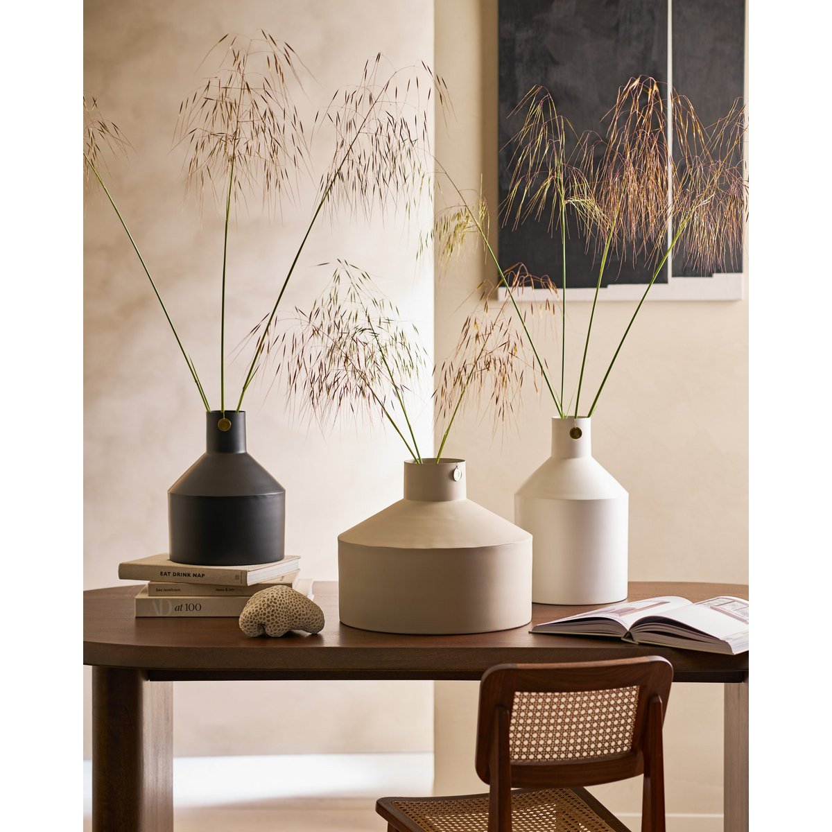 Vase Metal White 24x38cm