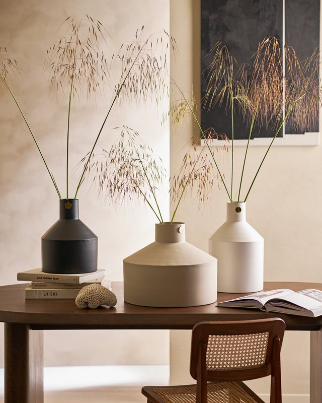 Vase Metal White 24x38cm